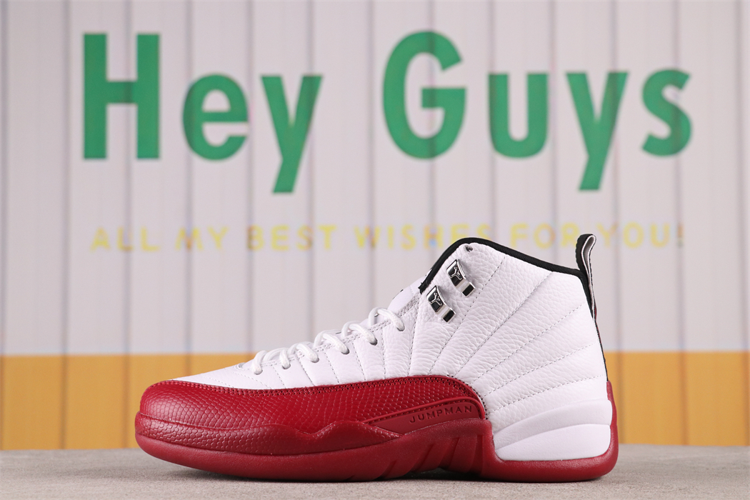 Men's Running weapon Air Jordan 12 White/Red Shoes 045 Men's Running weapon Air Jordan 12 White/Red Shoes 045